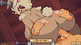 Sloppy bunny takes monster cock in vagina.