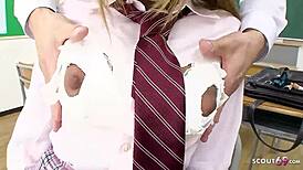 Uhh, Saya Rasa Remaja Jepun Berambut Perang Berlekuk 18+ Mengerat Rakan Sekelas untuk Creampie Pertama, Tahu Tak?