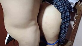 schoolgirl thought she’d learn carpentry but ended up getting nailed hard instead.