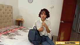 I banged that innocent Latina teen rough at the fake job interview