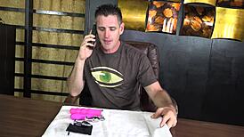 Hardcore milf whore feels emotions during office slam fucking