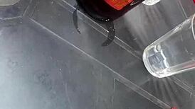 This Latina shows off in the bar with a married guy