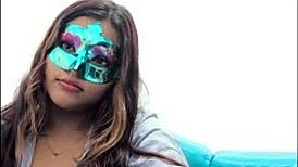 Brunette Student Takes Questionnaire Before Exams, Touching Her Breasts Seductively.