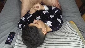 handjob and cum mouthful before bed feels so romantic