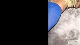 Wow, this milf has a perfect body in pantyhose and eight-inch heels.