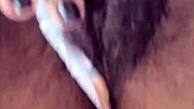 Latina milf enjoys outdoor masturbation with dildo