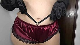 My friend's mom sends video of her sexy thong as Colombian Christmas gift