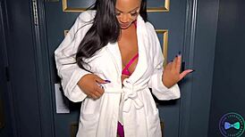 Busty Ebony Milf Cheats on Husband with Huge BBC Bareback