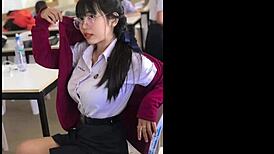 thai students compete in horny jerk off challenge part 2.