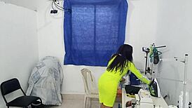 new video, i'm a fashion designer showing off my tits at work