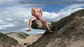 She says, 'Watch me tease cock nude at public beach.'