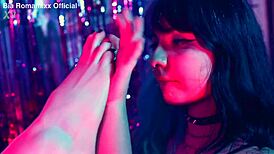 latina goddess enjoys feet tickling submission