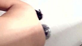 I was spying on my step mom while she was bathing in the shower, admiring her fat ass and chubby body