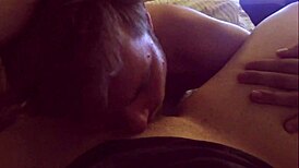 Horny amateur gets her pussy eaten in reverse POV