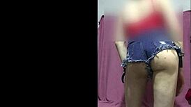 Transsexual Ladyboy Uses Sister's Jeans For Crossdressing Fun Pt 2