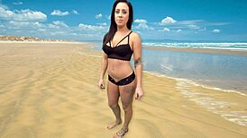 Brandy Banks Poses for Photos with Her Asshole Showing