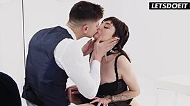 goth slut catherine knight gets bent over for passionate fuck with big dick tommy cabrio 😈