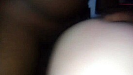 Amateur bent over in pov doggystyle interracial bbc fucking with creampie