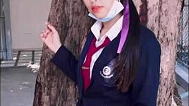 thai students compete in horny jerk off challenge part 2.