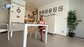 Babe Orgasms During Blowjob With Anal Plug