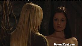 Curvy Handtied Lesbian Slave Touched And Fingered By Madame