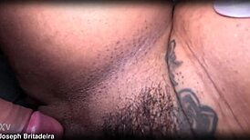 Fucking bent over brunette with huge ass and buttplug!