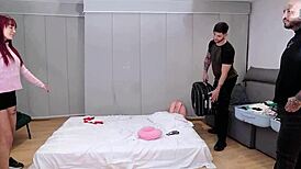 Hot Latina Greeted by Neighbors for Pussy Eating and Fucking