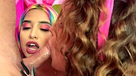 Roxy Lips & Mary Frost Dive Into Bisexual FFM Threesome With Deepthroat