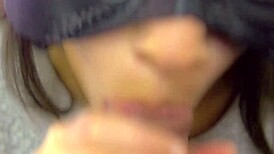 Japanese Amateur Blowjob Ends With Cum In Mouth