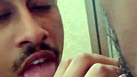 Seusubpink drinking piss from big black cock