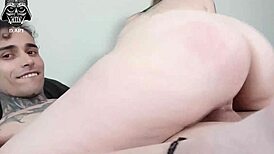 Damn, she rides hard and takes cum doggystyle!