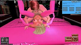 second life sex with a hot girl in pink gloves and boots part 1