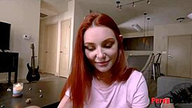 Redhead Step Daughter Uses Blackmail to Seduce Her Dad