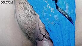 Hot stepdaughter seduces me in beautiful sky blue lingerie pov