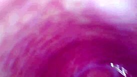 homemade video with camera deep in wet pussy, capturing intense orgasm