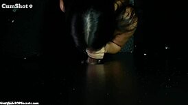 Can Violet handle the intense gloryhole cumshot on her face?