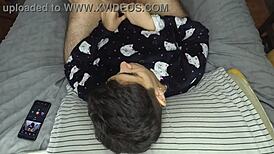 handjob and cum mouthful before bed feels so romantic