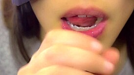 Japanese Amateur Blowjob Ends With Cum In Mouth