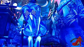 Spiderbabe in a sexy Halloween costume