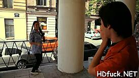 Hot Russian teen seduces with deep blowjob action