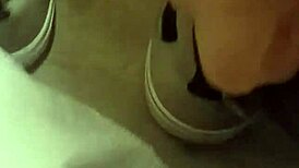 friend trashes my sneakers for fetish fun