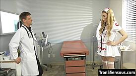 shemale nurse takes it hard in hospital