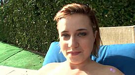 Horny 19 year old brunette gets creampie in shaved pussy 😍