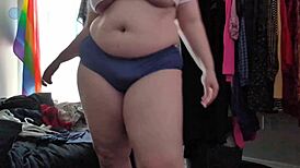 Trying on Random Clothes and Teasing the Camera Both With and Without Wearing My Packer