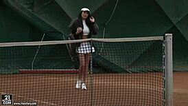 anissa kate gets anal fucked on tennis court