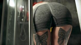 Cleaning the Shower Turns into Rough Doggy Sex!