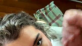 Hot Canadian Blonde Eden Ivy Gags On Big Cock