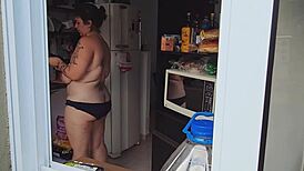 Finally caught my neighbor fully naked