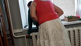 Two Lesbian Students Caught Fucking with Strapon by Passionate Teacher in Group Sex