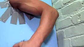 Nevaeh Keyz Tries Huge White Dick Gloryhole Cumshot